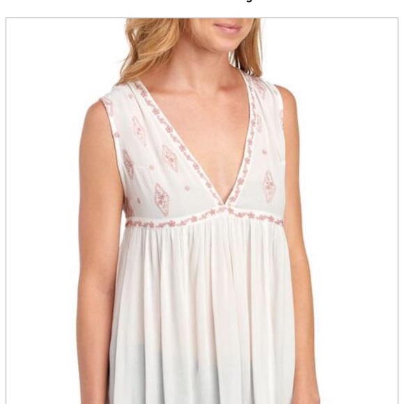 FREE PEOPLE Diamond Embroidered Babydoll Tank - Picture 4 of 8